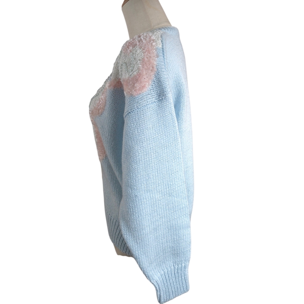 Jaclyn Smith Vintage Light Blue Beaded Sweater - Picture 5 of 8